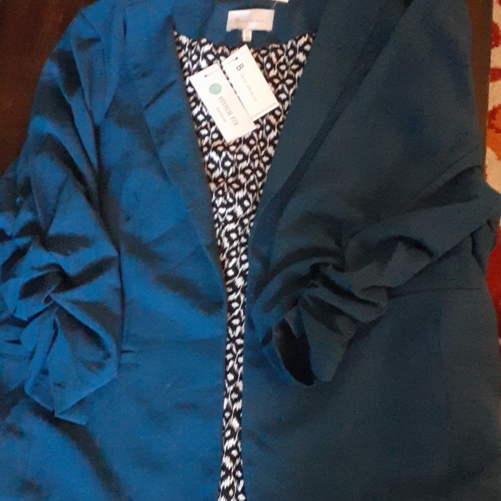 Teal blue blazer